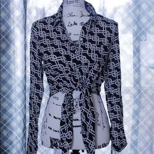 ⭐️ FOREVER21 Chain Pattern Front Knot Top Sz XS